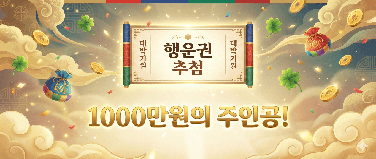 행운포인트 추첨! <br>생활속에서 포인트적립은 물론 행운이 함께합니다.