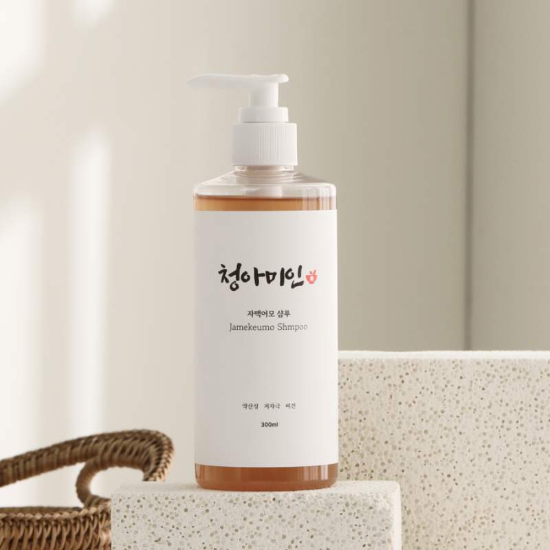 청아미인 자맥어모 맥주효모 어성초 모링가 두피 모발케어 자소엽 샴푸 300ml