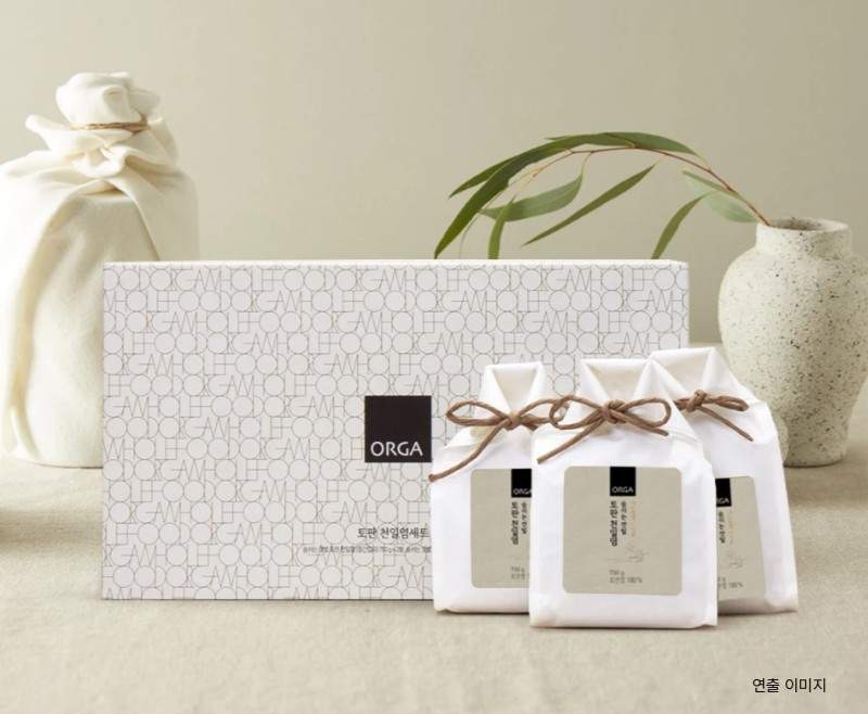 [선물세트] 올가홀푸드 프리미엄 토판 천일염 세트 1호 + 쇼핑백 동봉