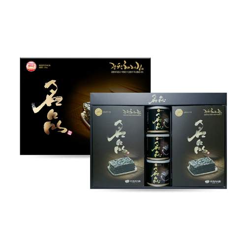 [선물세트] [광천해저김] 명품 선물세트 4호 명품전장 23g x 8봉, 명품캔 30g x 3개 + 쇼핑백