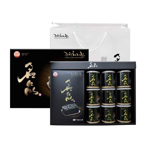 [선물세트] [광천해저김] 명품 선물세트 4-9호 명품전장 23g x 4봉, 명품캔 30g x 9개 + 쇼핑백