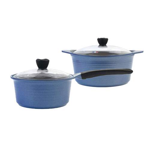 [알루아트] 프리미엄 IH HP 냄비 18편수 + 20양수 2종세트 국산 5중 세라믹코팅 / 프랑스산 최고급산 천연 내열유리 뚜껑