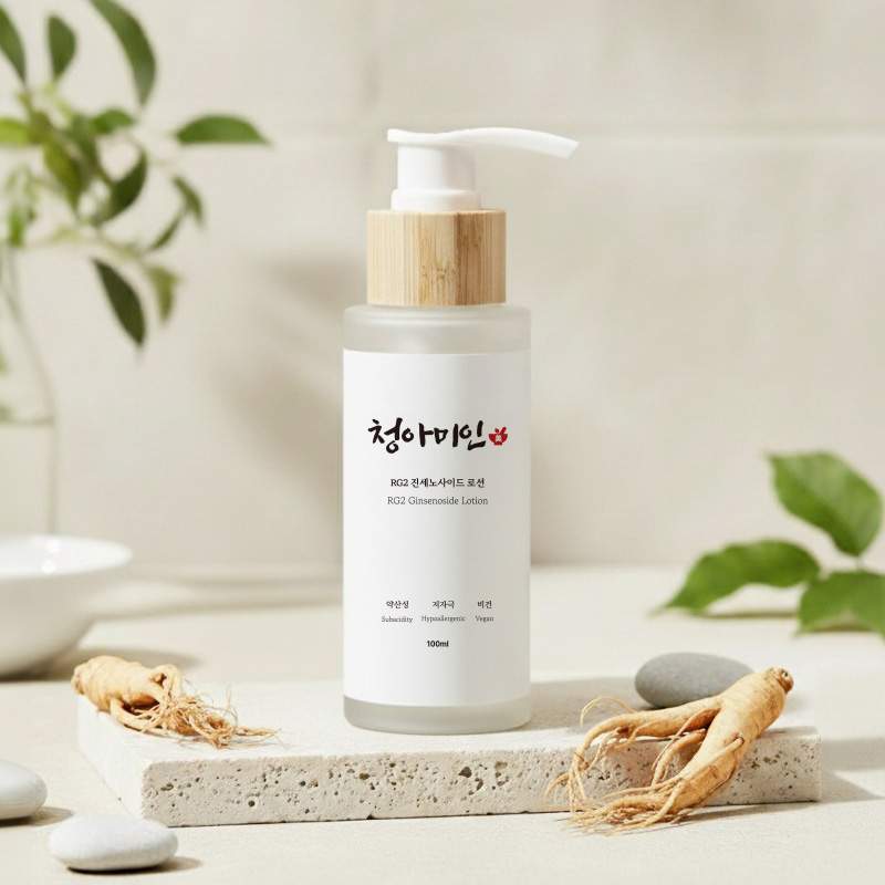 청아미인 약산성 저자극 비건 RG2 진세노사이드 로션 100ml