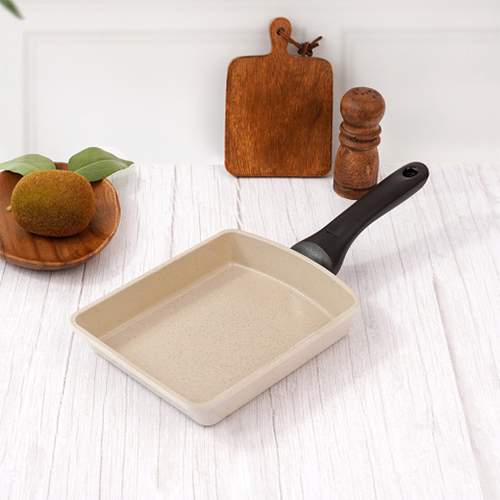 [알루아트] 프리미엄 IH 테라조 친환경 6중 세라믹코팅 통주물 넌스틱 사각 계란말이팬