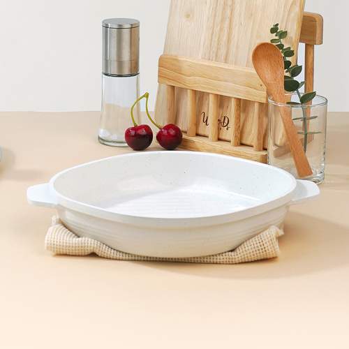 [알루아트] 프리미엄 IH 테라조 친환경 5중 세라믹코팅 통주물 넌스틱 스테이크팬 20cm