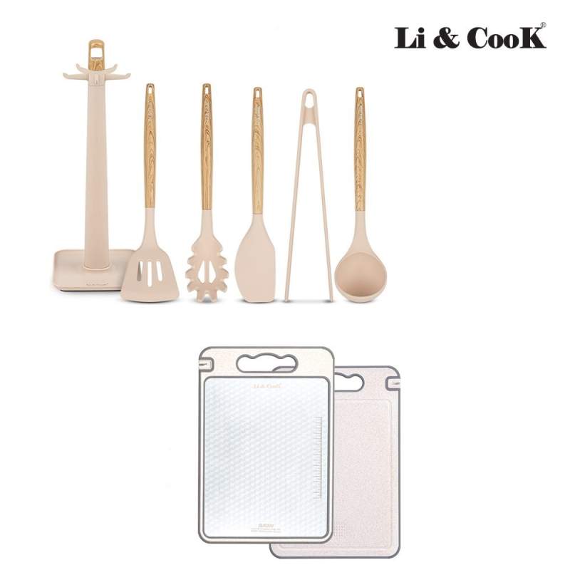 [리앤쿡] 스텐레스304 더블사이드 컷팅보드+노르딕 키친툴 6종세트