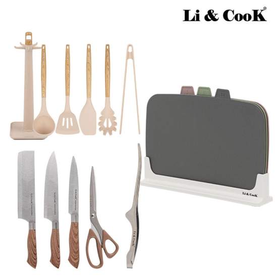 [리앤쿡] 노르딕 키친툴 6종+항균도마4종+칼5종(15종)