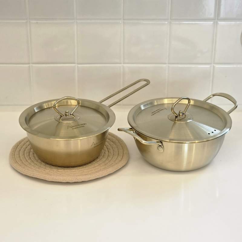 [아비스] 티타늄코팅 스텐 편수18+양수20cm 2종 세트