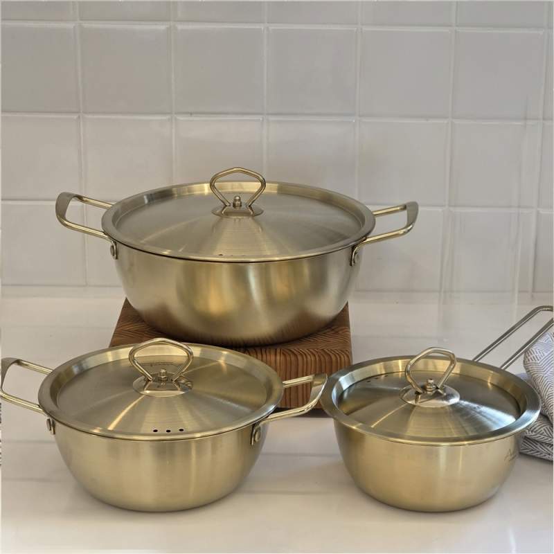 [아비스] 티타늄코팅 스텐 편수16+양수20+전골24cm 3종 세트