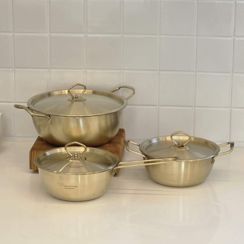 [아비스] 티타늄코팅 스텐 편수18+양수18+전골24cm 3종 세트