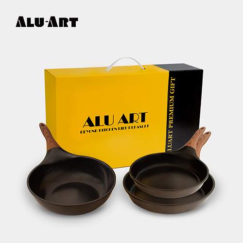 [알루아트] IH 블랙캐스트팬 26cm+28cm 블랙캐스트 궁중팬 28cm 불소+세라믹코팅