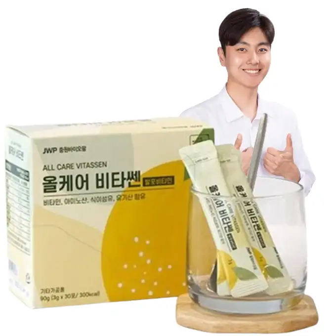 올케어 비타쎈 발포 비타민 무설탕 물에 타먹는 분말스틱  3g 30포