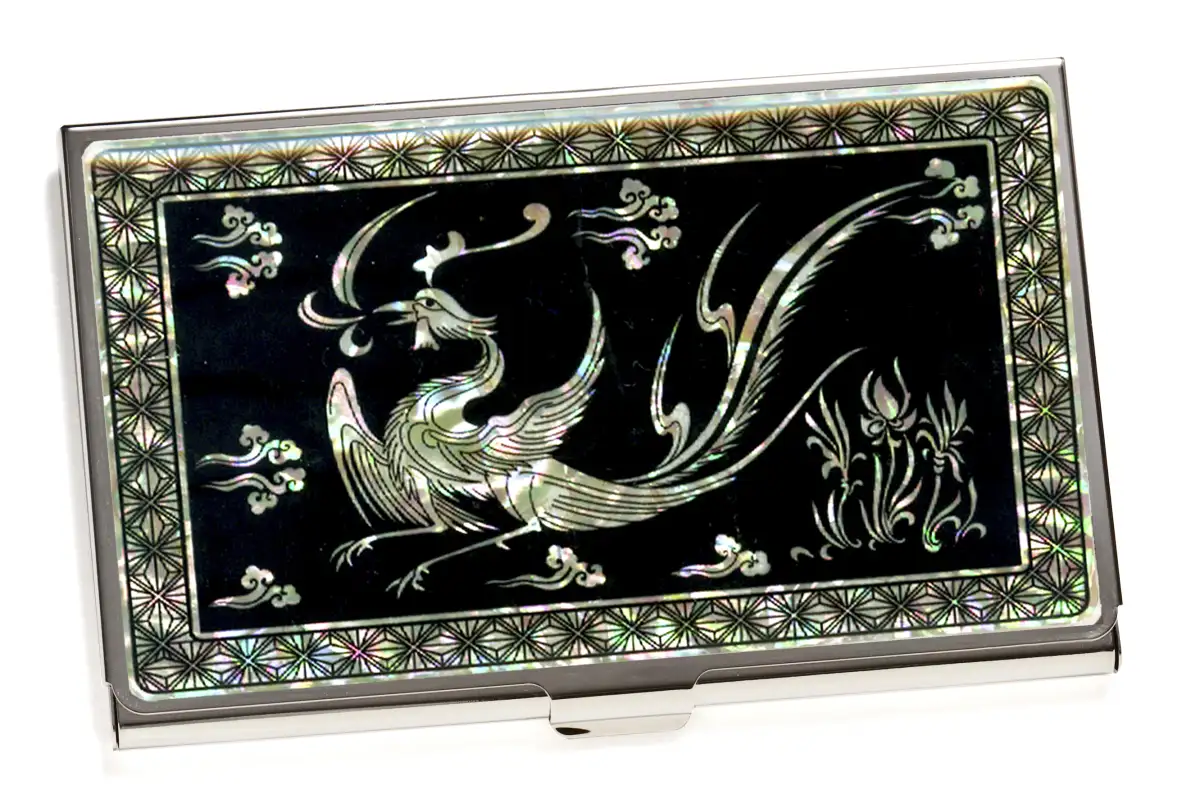 봉황 자개 명함케이스